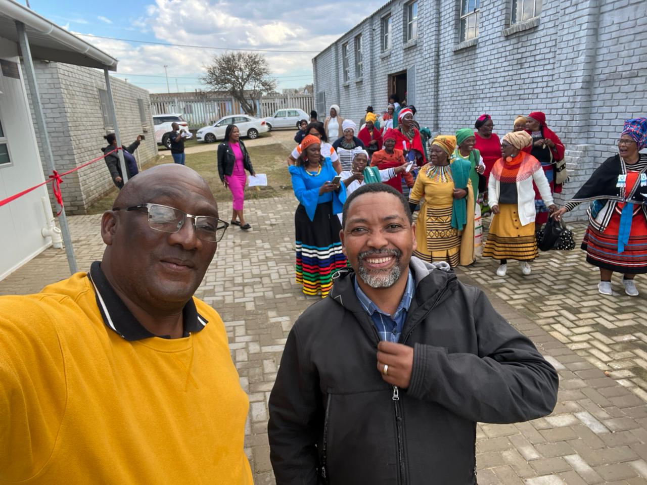 Kouga FM team at a community event with traditional Xhosa attire