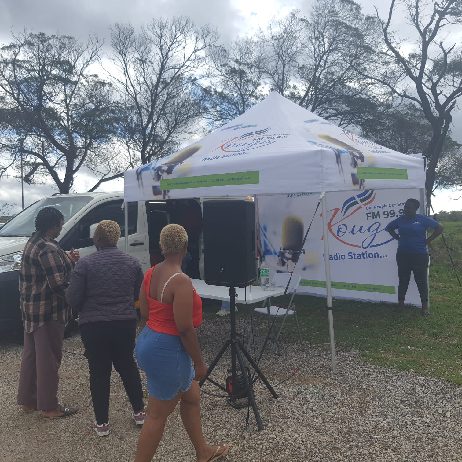 Visitors at the Kouga FM outside broadcast tent