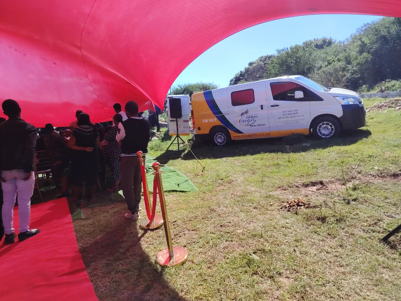 Kouga FM outside broadcast van at a community event