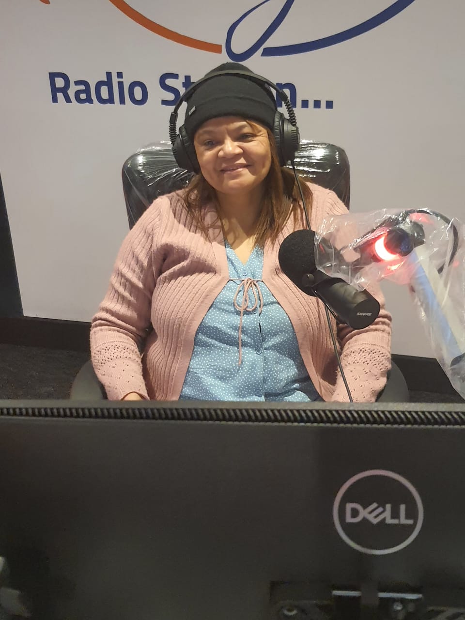Kouga FM presenter on air in the studio