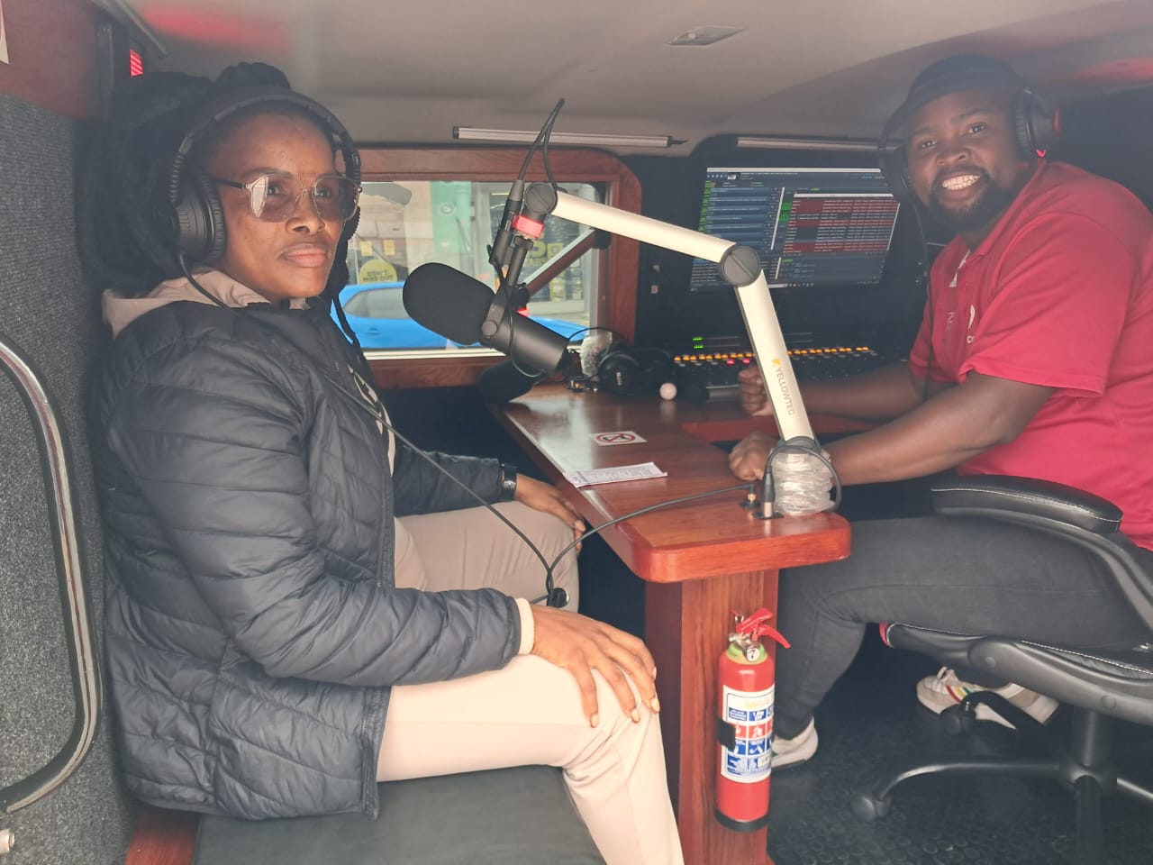 Interview in the Kouga FM mobile studio