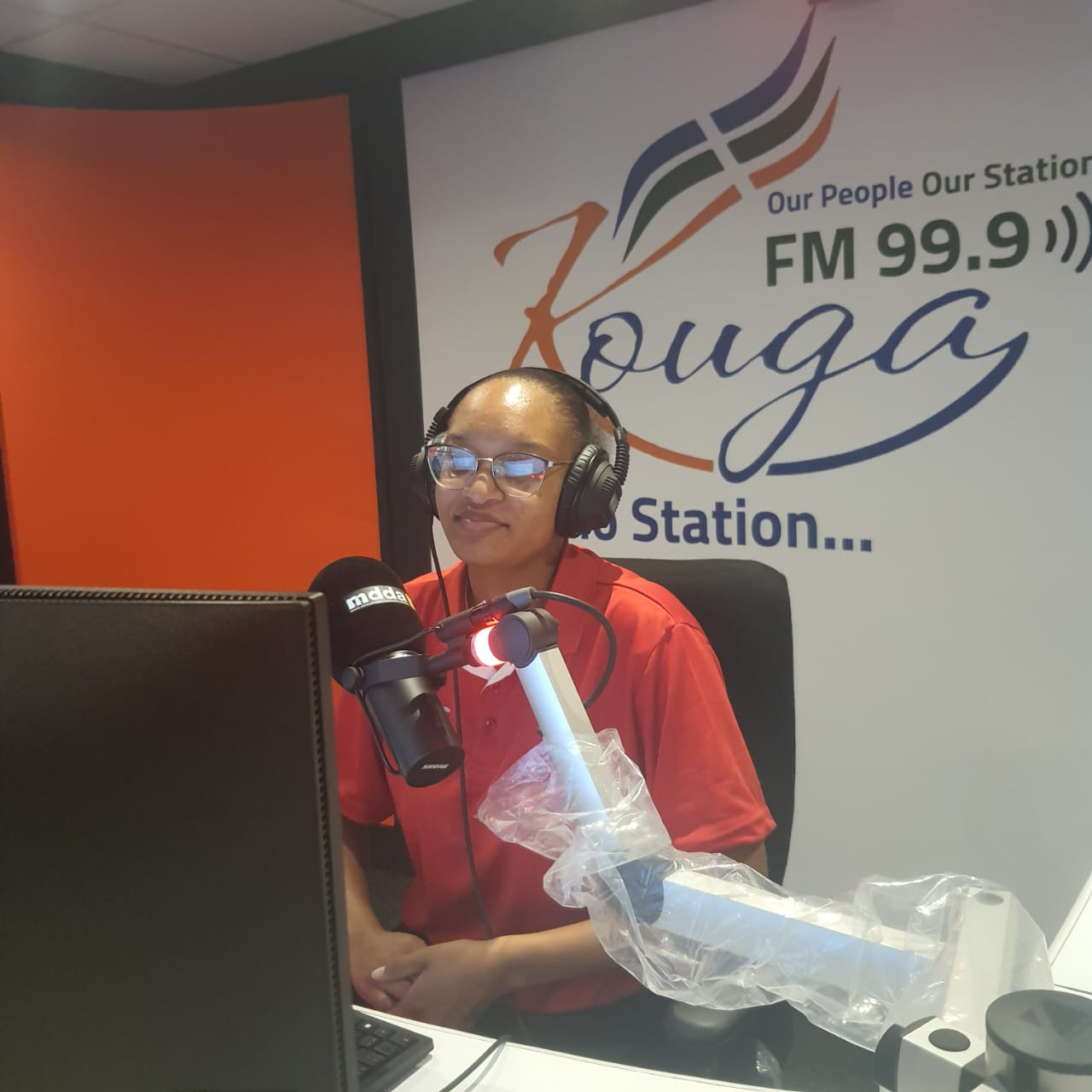 Kouga FM presenter on air in the main studio